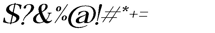 Qatarist Expanded Slanted Font OTHER CHARS