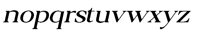 Qatarist Expanded Slanted Font LOWERCASE
