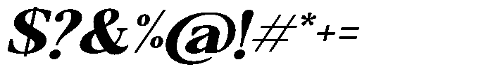 Qatarist Extra Bold Expanded Slanted Font OTHER CHARS