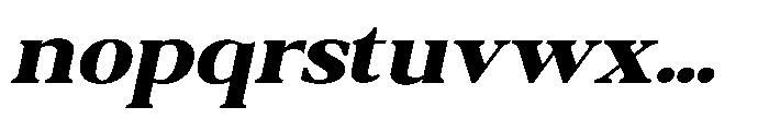 Qatarist Extra Bold Expanded Slanted Font LOWERCASE