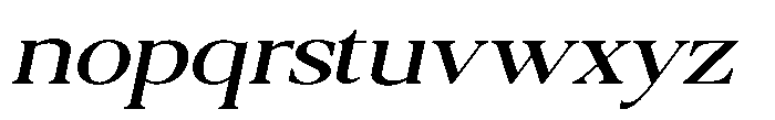 Qatarist Extra Expanded Slanted Font LOWERCASE