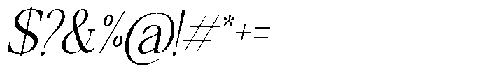 Qatarist Extra Light Condensed Slanted Font OTHER CHARS
