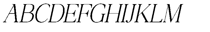 Qatarist Extra Light Condensed Slanted Font UPPERCASE