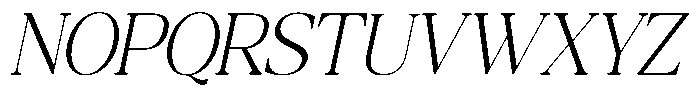 Qatarist Extra Light Condensed Slanted Font UPPERCASE