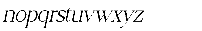 Qatarist Extra Light Condensed Slanted Font LOWERCASE