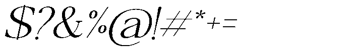 Qatarist Extra Light Expanded Slanted Font OTHER CHARS