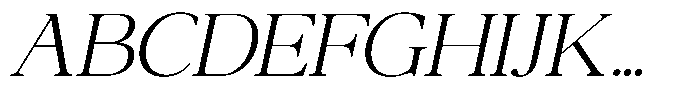 Qatarist Extra Light Expanded Slanted Font UPPERCASE
