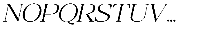 Qatarist Extra Light Expanded Slanted Font UPPERCASE