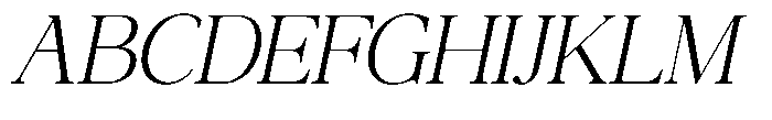 Qatarist Extra Light Slanted Font UPPERCASE