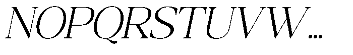 Qatarist Extra Light Slanted Font UPPERCASE