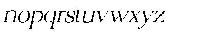 Qatarist Extra Light Slanted Font LOWERCASE