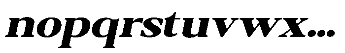Qatarist ExtraBold ExtraExpanded Slant Font LOWERCASE