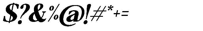 Qatarist ExtraBold SemiCondensed Slant Font OTHER CHARS