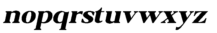 Qatarist ExtraBold SemiExpanded Slant Font LOWERCASE