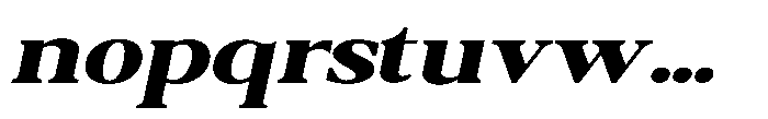 Qatarist ExtraBold UltraExpanded Slant Font LOWERCASE