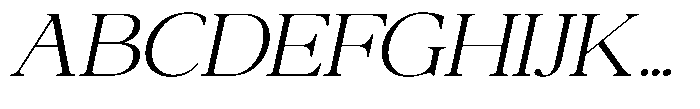 Qatarist ExtraLight ExtraExpanded Slant Font UPPERCASE
