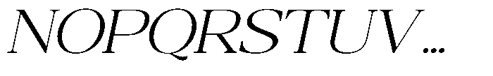Qatarist ExtraLight ExtraExpanded Slant Font UPPERCASE