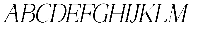Qatarist ExtraLight SemiCondensed Slant Font UPPERCASE