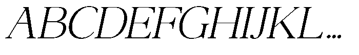 Qatarist ExtraLight SemiExpanded Slant Font UPPERCASE