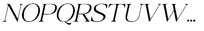 Qatarist ExtraLight SemiExpanded Slant Font UPPERCASE