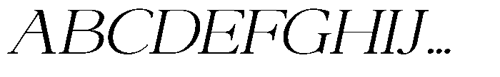 Qatarist ExtraLight UltraExpanded Slant Font UPPERCASE