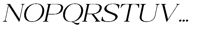 Qatarist ExtraLight UltraExpanded Slant Font UPPERCASE
