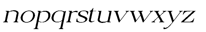 Qatarist ExtraLight UltraExpanded Slant Font LOWERCASE