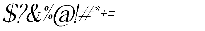 Qatarist Light Condensed Slanted Font OTHER CHARS