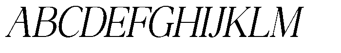 Qatarist Light Condensed Slanted Font UPPERCASE