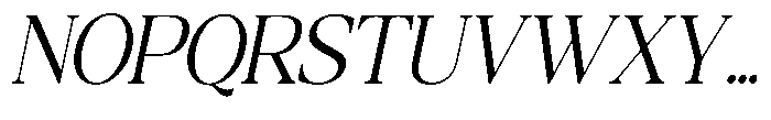 Qatarist Light Condensed Slanted Font UPPERCASE