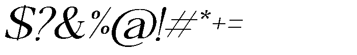 Qatarist Light Expanded Slanted Font OTHER CHARS