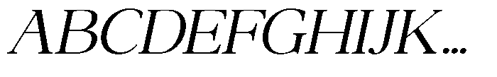Qatarist Light Expanded Slanted Font UPPERCASE