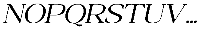 Qatarist Light Extra Expanded Slanted Font UPPERCASE