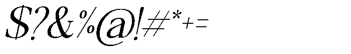 Qatarist Light Semi Condensed Slanted Font OTHER CHARS