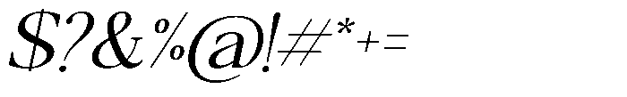 Qatarist Light Semi Expanded Slanted Font OTHER CHARS