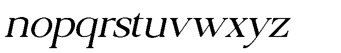 Qatarist Light Semi Expanded Slanted Font LOWERCASE