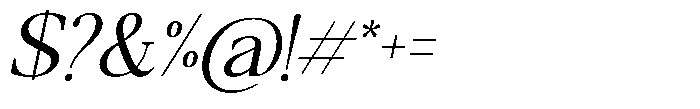 Qatarist Light Slanted Font OTHER CHARS
