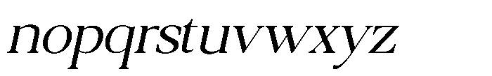 Qatarist Light Slanted Font LOWERCASE