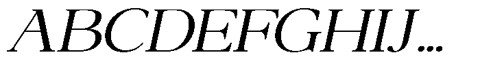 Qatarist Light Ultra Expanded Slanted Font UPPERCASE