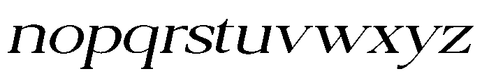 Qatarist Light Ultra Expanded Slanted Font LOWERCASE