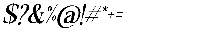 Qatarist Medium Condensed Slanted Font OTHER CHARS