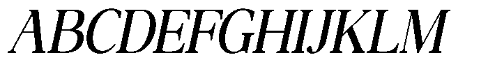 Qatarist Medium Condensed Slanted Font UPPERCASE