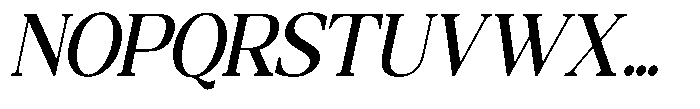 Qatarist Medium Condensed Slanted Font UPPERCASE