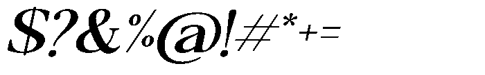 Qatarist Medium Expanded Slanted Font OTHER CHARS