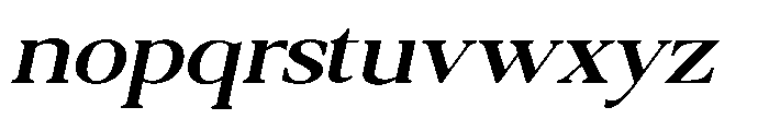 Qatarist Medium Expanded Slanted Font LOWERCASE