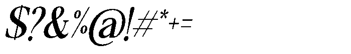 Qatarist Medium Extra Condensed Slanted Font OTHER CHARS
