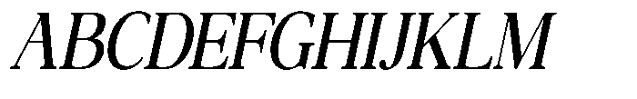 Qatarist Medium Extra Condensed Slanted Font UPPERCASE