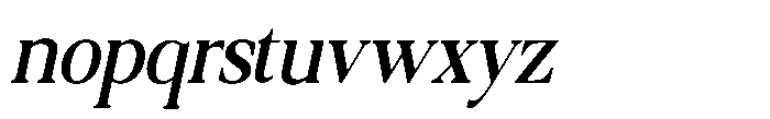 Qatarist Medium Extra Condensed Slanted Font LOWERCASE