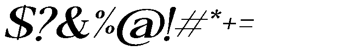 Qatarist Medium Extra Expanded Slanted Font OTHER CHARS