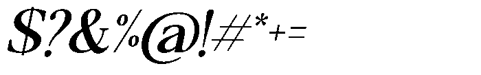 Qatarist Medium Slanted Font OTHER CHARS